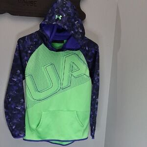 Under Armour Kids Green and Purple Hoodie YXL